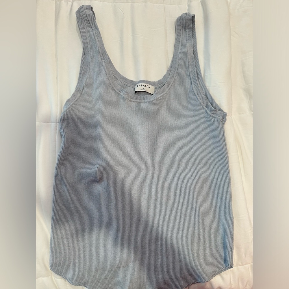 Babaton (Aritzia) Blue tank top scoop neck size Medium